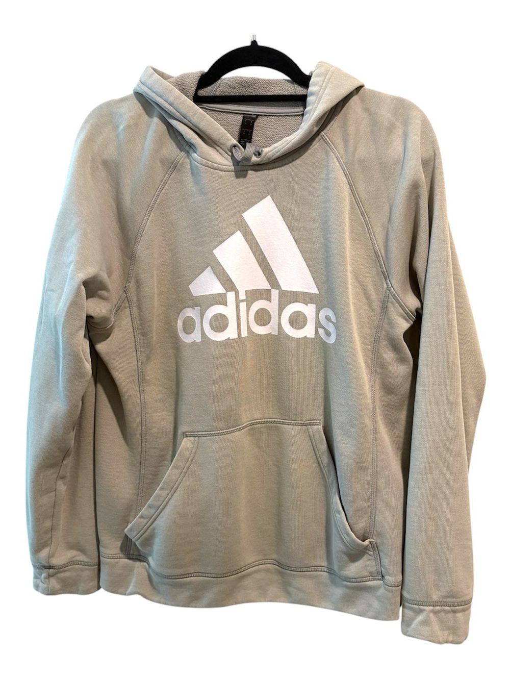 Adidas Sweatshirt Mens M Gray Casual Pullover Hoodie Performance Logo Streetwear